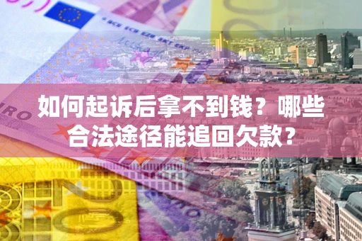 武汉如何起诉后拿不到钱？哪些合法途径能追回欠款？
