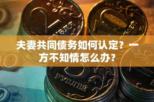武汉夫妻共同债务如何认定？一方不知情怎么办？