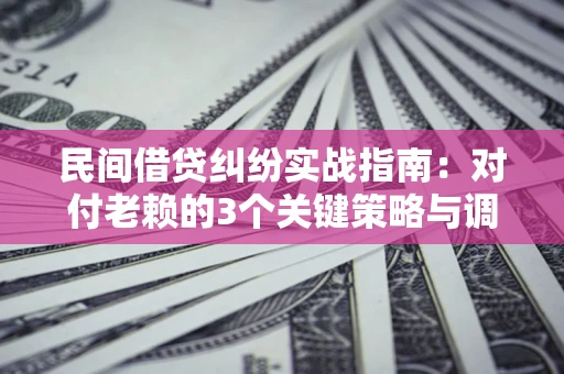 武汉民间借贷纠纷实战指南：对付老赖的3个关键策略与调解盲区解析