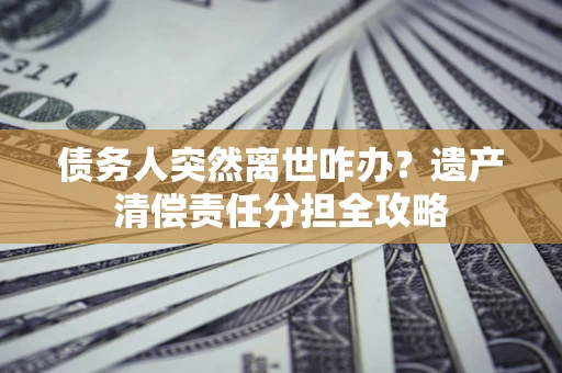 武汉债务人突然离世咋办？遗产清偿责任分担全攻略