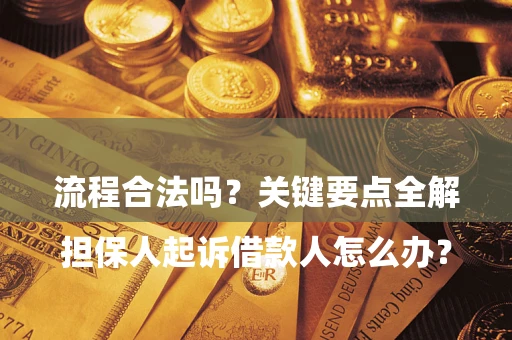 武汉

担保人起诉借款人怎么办？流程合法吗？关键要点全解析