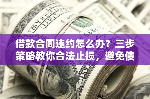 武汉借款合同违约怎么办？三步策略教你合法止损，避免债务危机升级