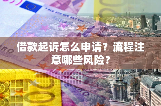 武汉借款起诉怎么申请？流程注意哪些风险？