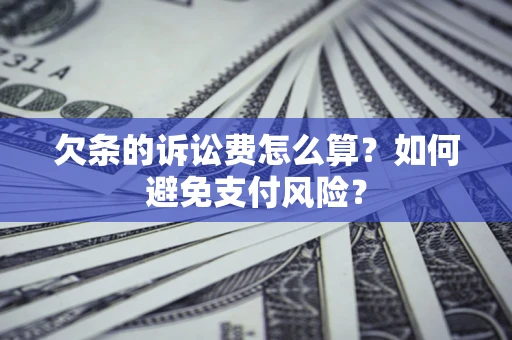 武汉欠条的诉讼费怎么算？如何避免支付风险？