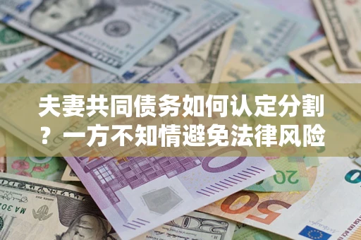 武汉夫妻共同债务如何认定分割？一方不知情避免法律风险必看！